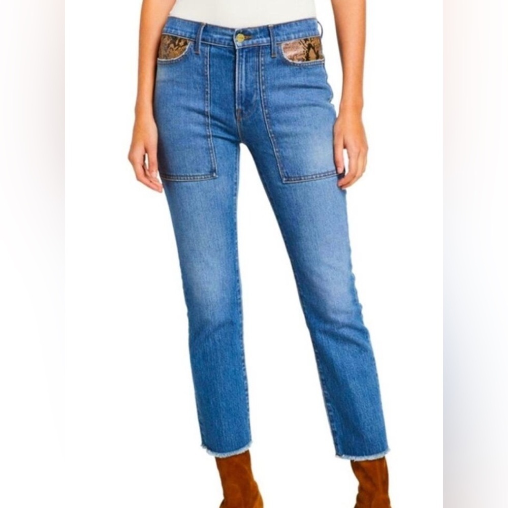 Frame Le High Rattler straight jeans, size 24